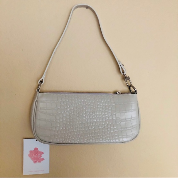 Crocodile pattern shoulder baguette bag - Picture 2 of 4